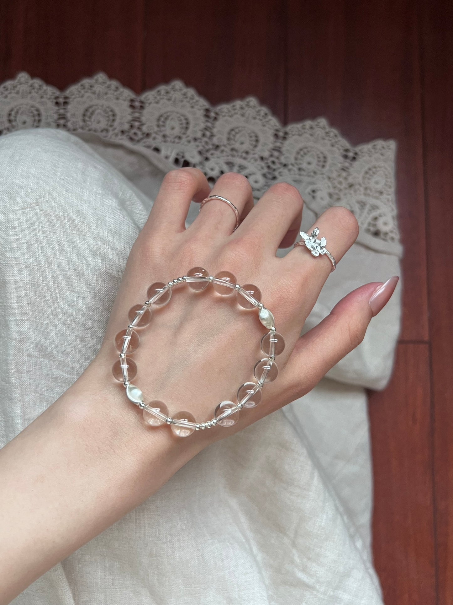 Silver Pearls in Motion