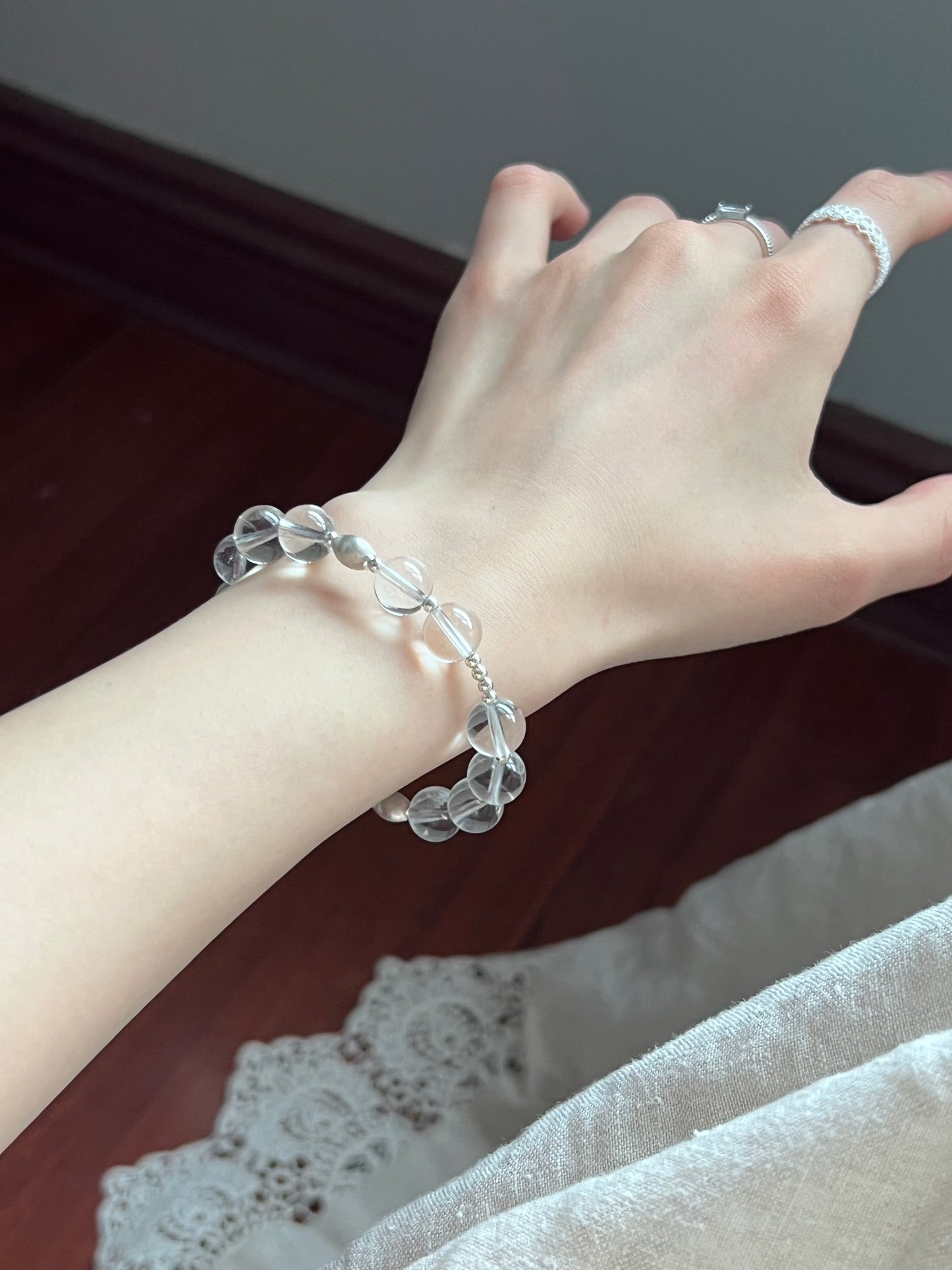 Silver Pearls in Motion